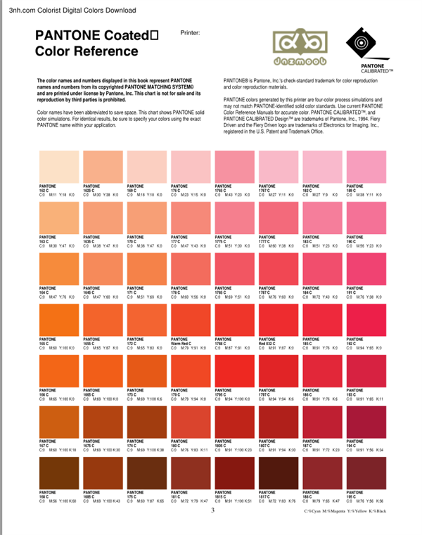 潘通色卡電子版：CMYK色值大全3