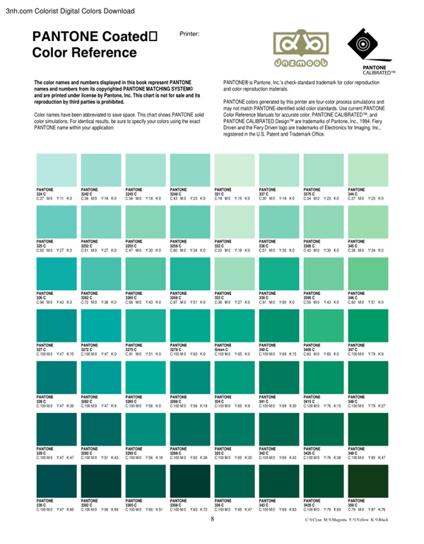 潘通色卡電子版：CMYK色值大全8